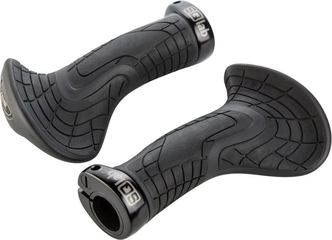 SQlab Handgrepen fiets 702 – Handvatten - Bar ends – Stuurdoppen – Polypropyleen - Ø123.7 mm - Zwart – L