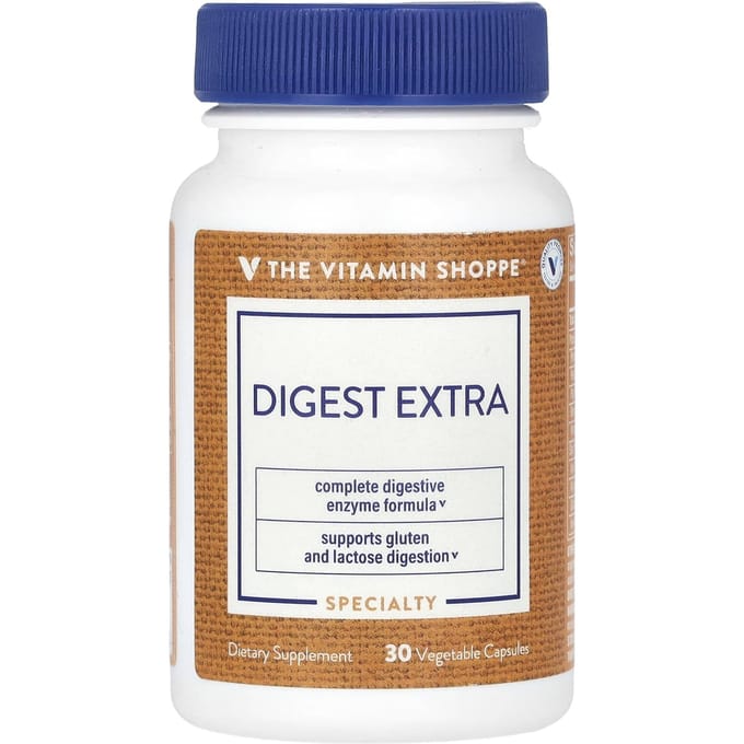 The Vitamin Shoppe, Digest Extra, 30 Plantaardige Capsules
