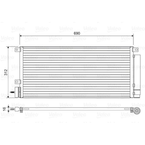 Condensator, airconditioning VALEO 822576