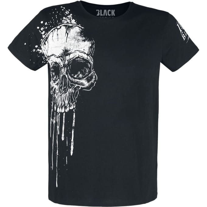 Black Premium by EMP Zwart T-shirt met doodshoofdprint - Unisex - S