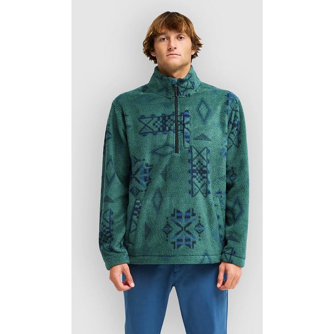 Billabong Boundary Mock Neck Half-Zip Fleece Trui groen