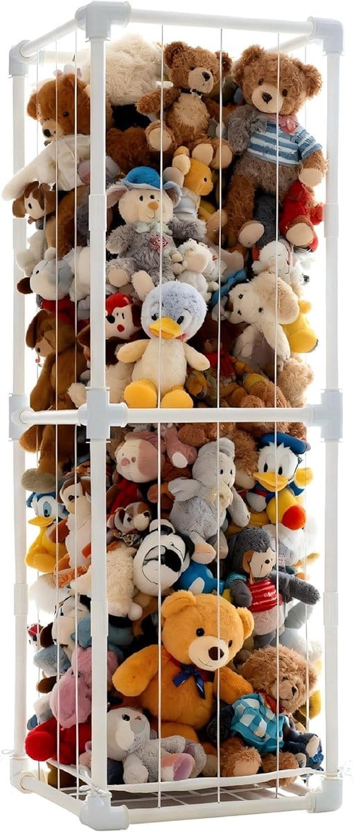 Speelgoed Opberger - Knuffel Organizer - Ruimte Besparen - Grote Capaciteit - 365 Liter - Wit