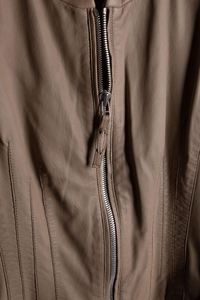 DNA Amsterdam Michela Taupe Größe: 4 | Lederjacken Outlet | Damen | Schwarz