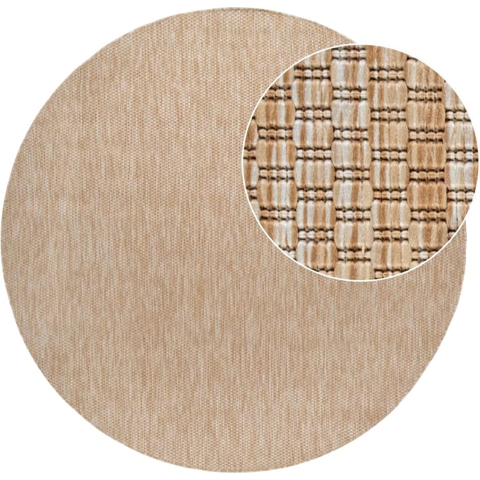 Binnen- en buitenkleed Venezia natuurlijk 200 cm rond