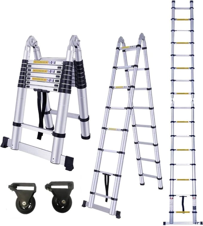 ApexArte® Telescoopladder Aluminium - Vouwladder