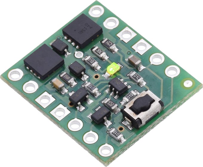 Mini Pushbutton Power Switch with Reverse Voltage Protection, SV Pololu 2809