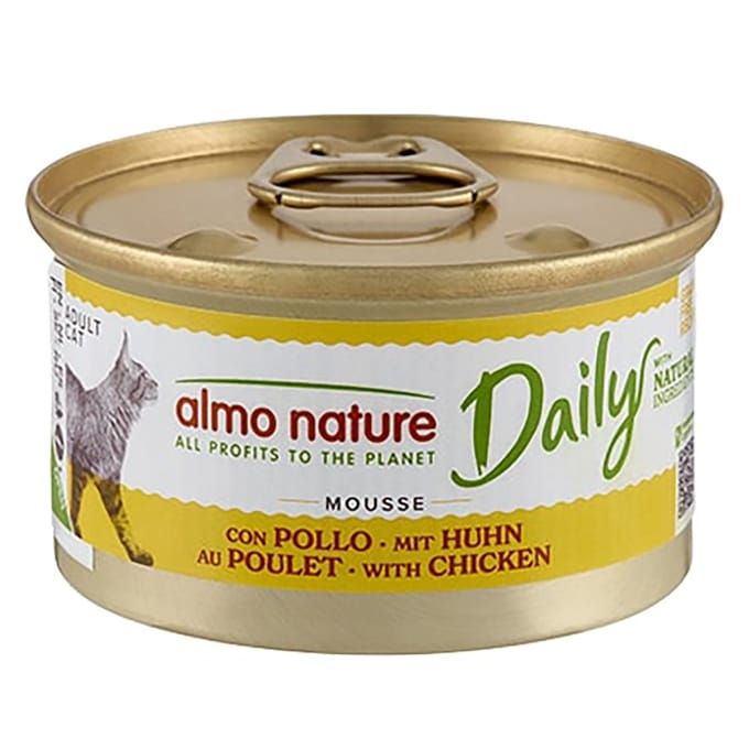 6x85g Mousse met Kip Almo Nature Daily Menu Kattenvoer
