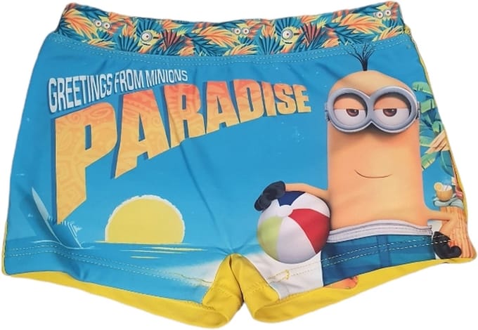 Minions zwembroek maat 98 full print  geel