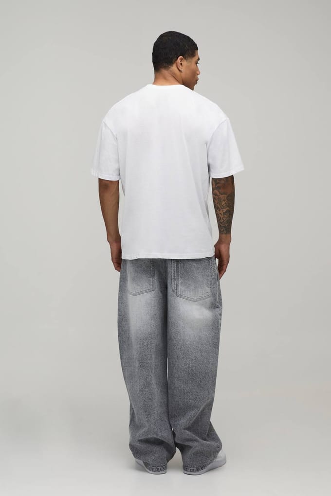 Het Batmobile Oversized Licentie Print T-shirt | White | Size Small