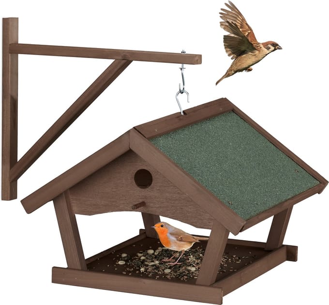 Vogelvoederhuisje - hangend - hout