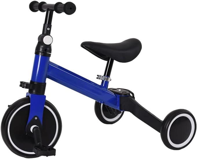 3-in-1 Loopfiets Driewieler voor Peuters en Kinderen, Verstelbaar en Lichtgewicht