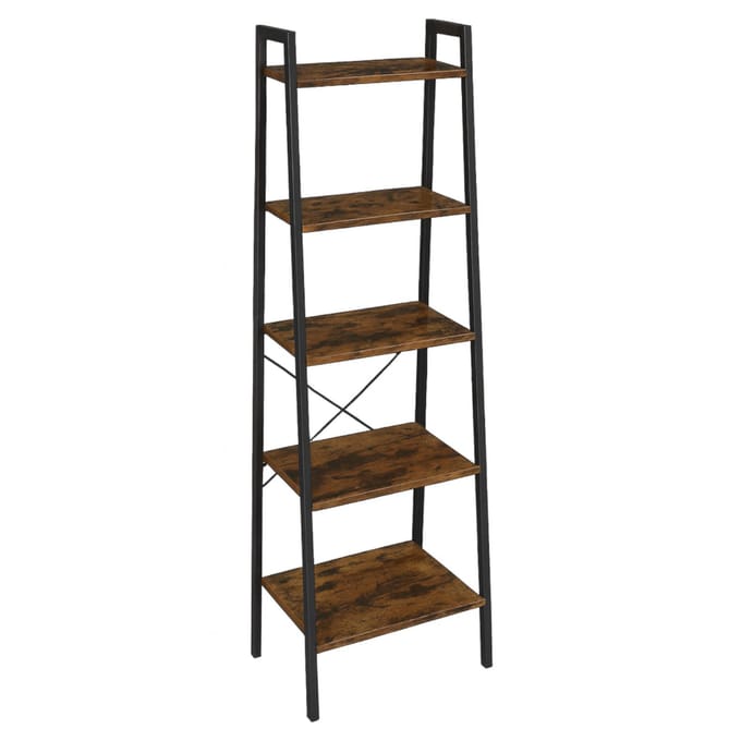 Begryf - Ladderkast - Boekenkast - 5 Planken - 172 cm Hoog - Vintage Bruin