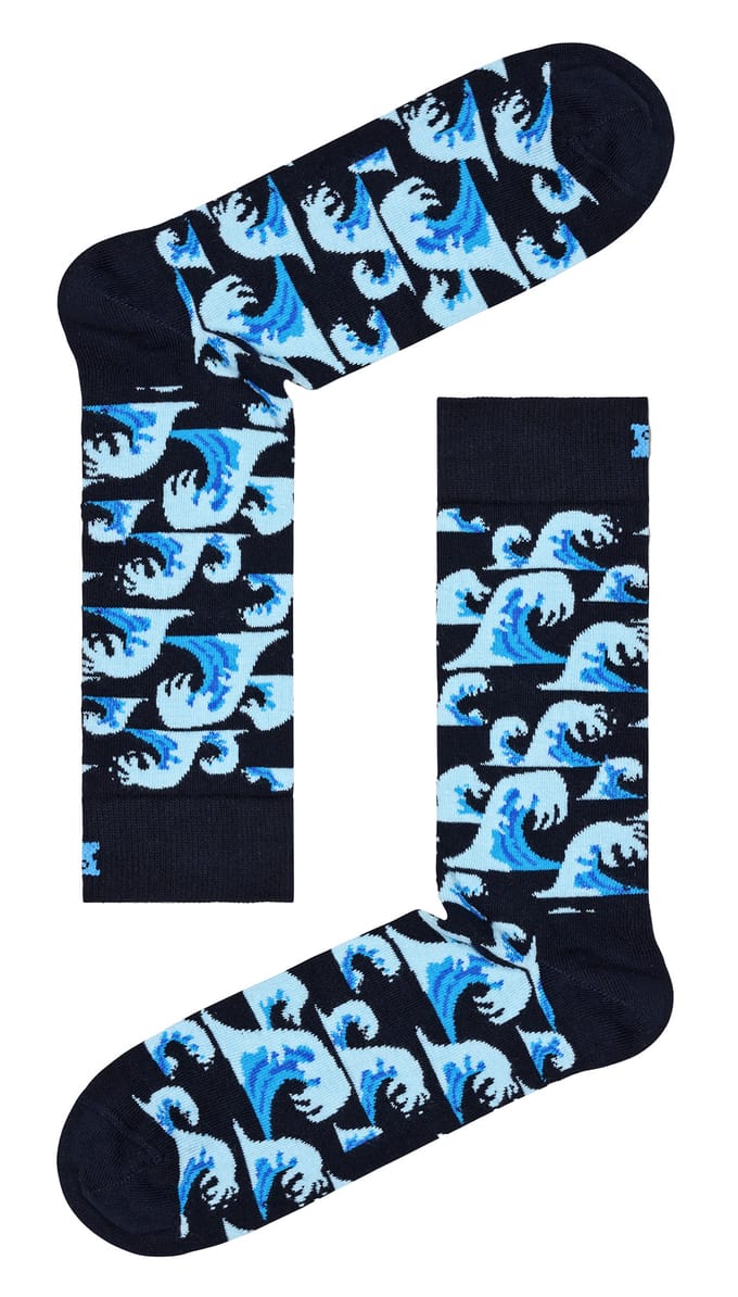 Happy Socks - Novelty Golfwave Sokken | Geweldig Cadeau - Golven