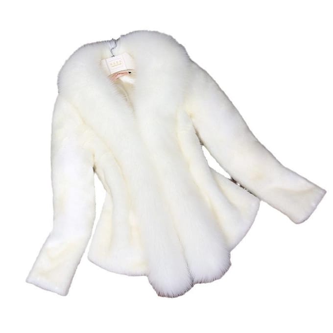 Winterbontjas Dames Korte Bontjas, Slanke Kraag 4XL zwart