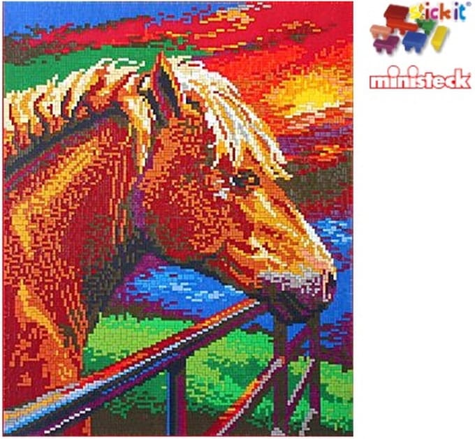 Stick-it Pony, ca. 10.000 steentjes, compatibel met Ministeck