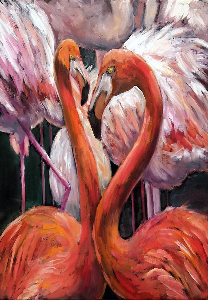 Flamingos- Mint by Michelle decoupage papier A3