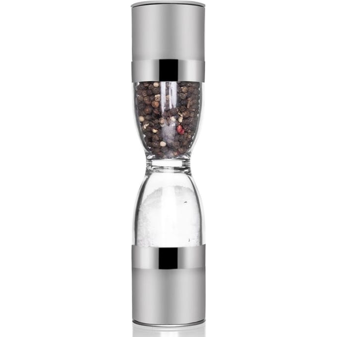 Orion - Dubbele Stalen Peper- en Zoutmolen - 22 cm - Handmatig - Verstelbare Maalgraad