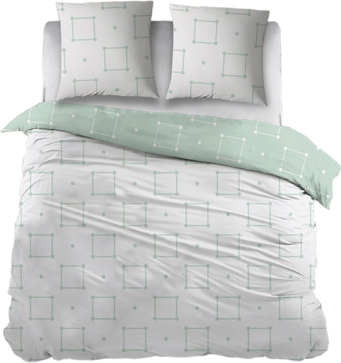 Snoozing Gemma Dekbedovertrek - Extra breed - 260x200/220 cm - Groen