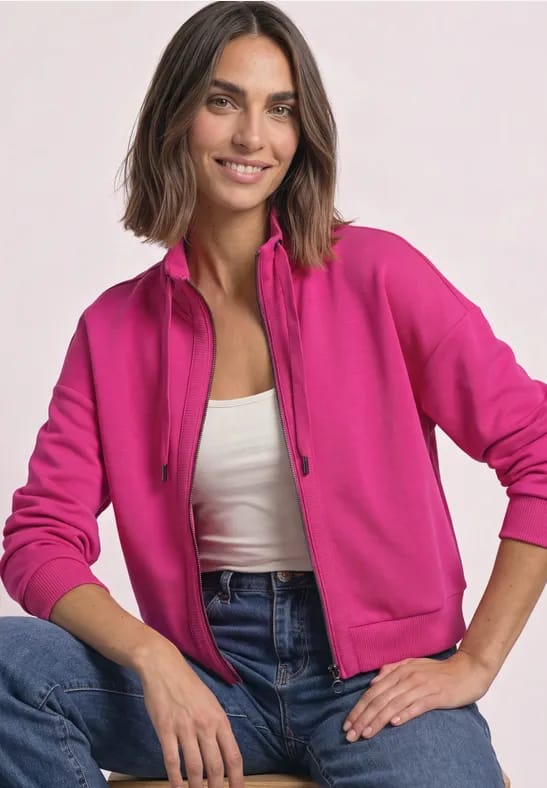 Jasje met Silk-Look en geribde details