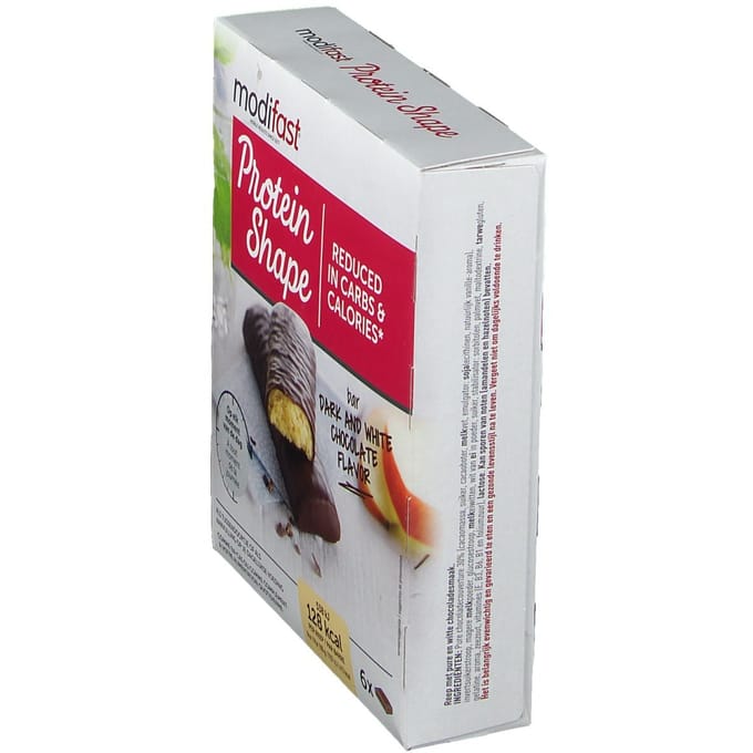 Modifast Protein Shape - Reep Pure & Witte Chocolade - 6 stuks - Eiwitreep