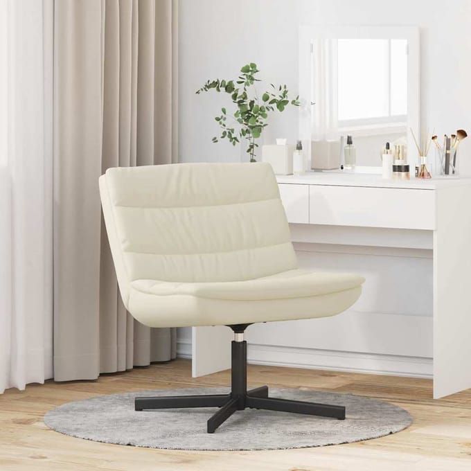 vidaXL - Draaistoel - Crème - 63 - x - 75 - x - 76 - cm - Kunstleer