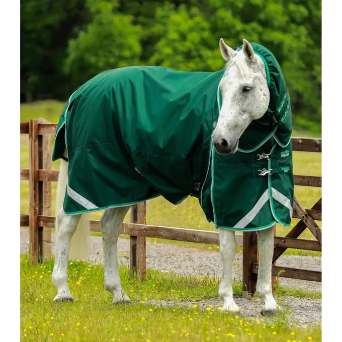 Waterdichte paardendeken met halsbedekking Premier Equine Buster 200 g