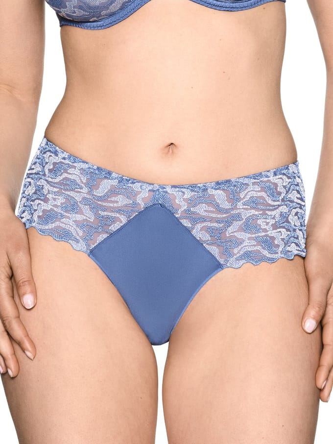 Louisa Bracq - Electric Waves Shorty Bleu Jeans - maat 44 - Blauw