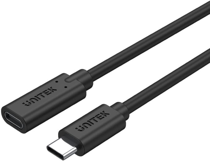 Unitek - USB-C extension cable - 24 pin USB-C to 24 pin USB-C - 1 m