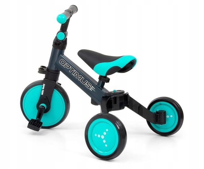 Milly Mally Optimus 3-in-1 - Loopfiets - Jongens en meisjes - Mintgroen
