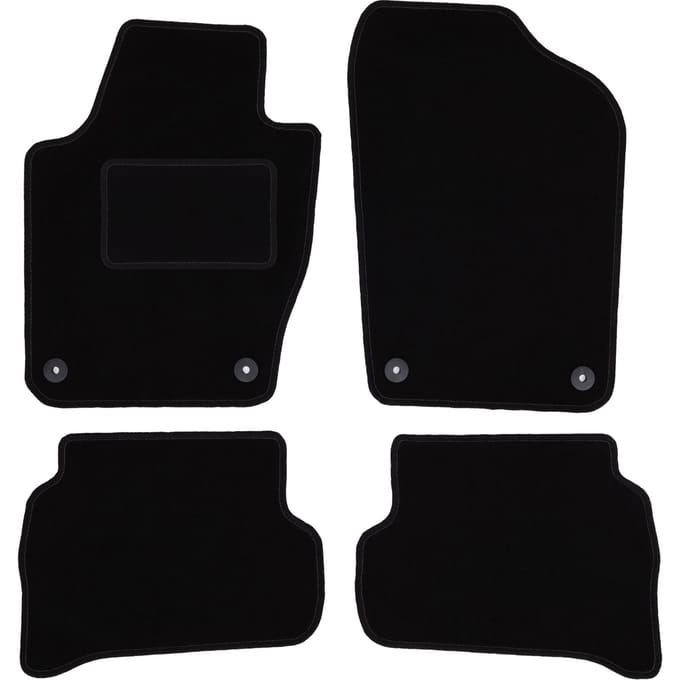 Zwarte veloursmatten voor: Volkswagen Polo V hatchback (2009-2017)