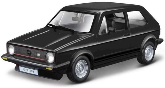 Modelauto Volkswagen Golf MK1 1979 zwart 1:24 - speelgoed auto schaalmodel