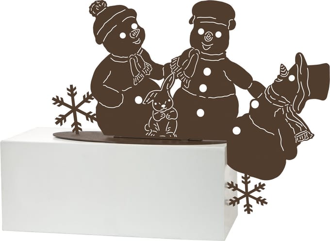 Goebel - Kerst | Decoratief beeld / figuur Wintervrienden - sneeuwpoppen | Metaal - 50cm