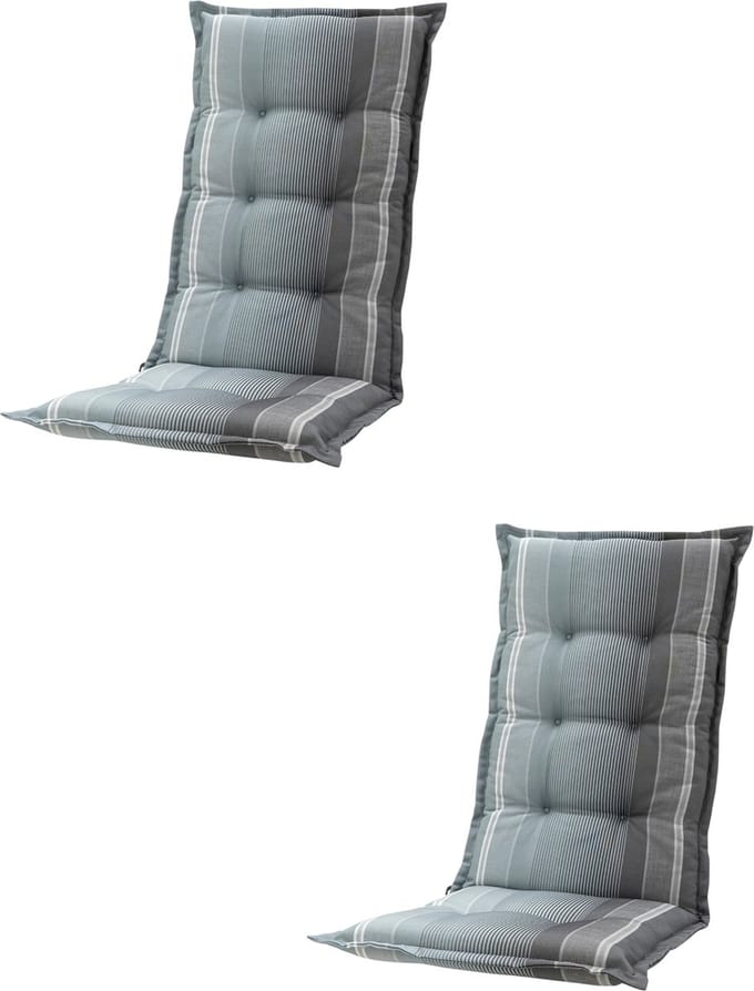Madison - Tuinkussen - Lage Rug - 2 st - Stef Grey - 105x50cm - Grijs