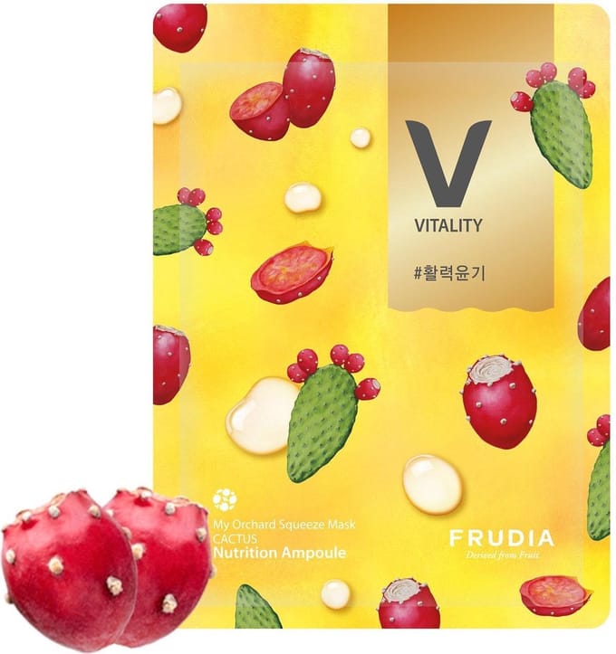 Frudia, Mon Verger, Cactus, Nutritif, Masque en Feuille, Pour le Visage, 20 ml