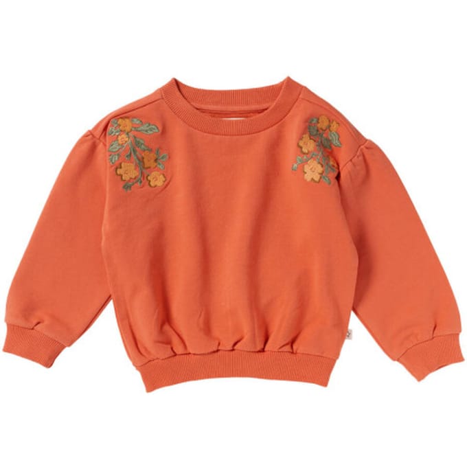 Your Wishes - Floral Oversized Sweater - Burnt Sienna - Maat 92