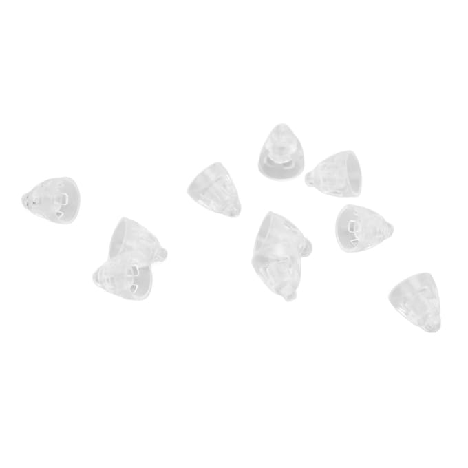 10 pcs Dômes pour Aides Auditives pour Minifit Antistatiques Réutilisables Silicone Simple Couche Ouverts Aération Bouchons d'oreille 6mm Small white