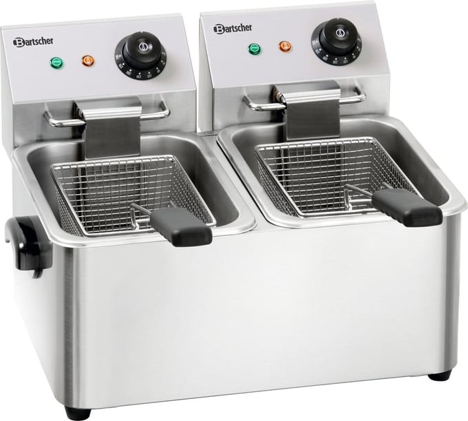 Bartscher Dubbel Losstaand Frituurpan 8 Liter | 43.5(b) x 40(d) x 31.5(h) cm