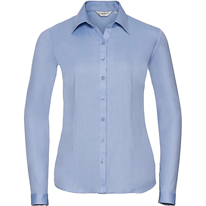 Dameshemd met lange mouwen Russell Athletic Herringbone