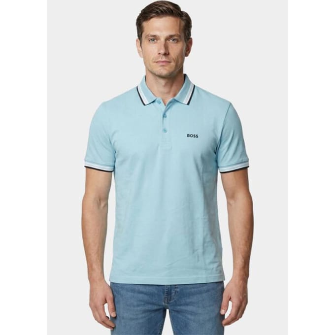 BOSS Green Polo korte mouw Blauw Paddy 10241663 01 50469055/455