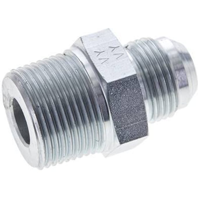 JIC  Dubbele Nippel UN 1-1/16''-12 X 1'' NPT Staal 140bar