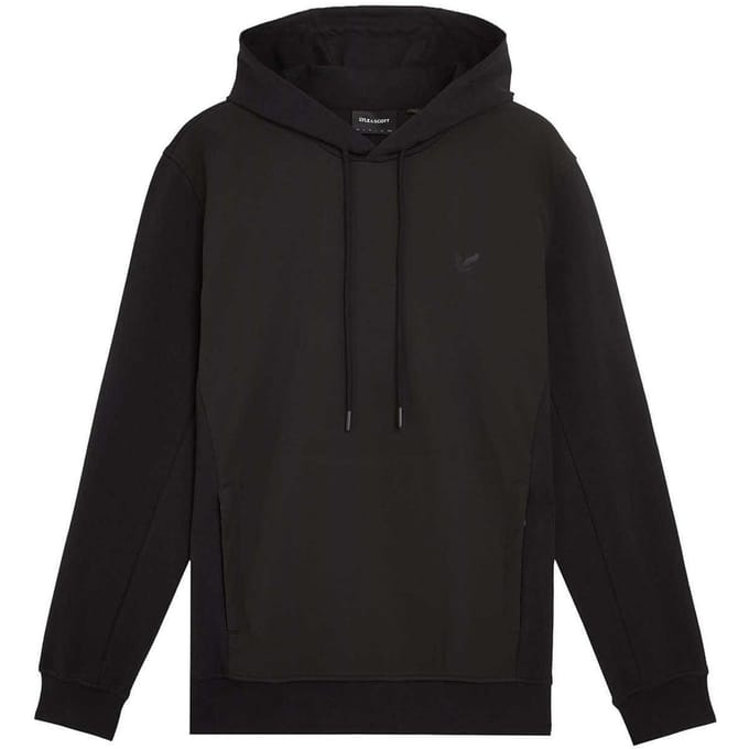 Lyle & Scott Heren Hybride Softshell Overtrek Hoodie (Zwart)