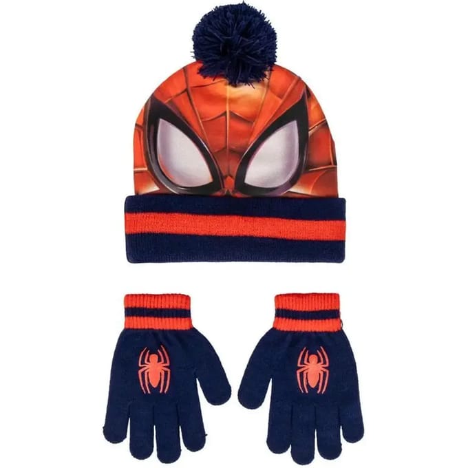 Set met muts en handschoenen kind kinderen Cerda Marvel Spiderman