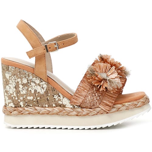 Sandalen met sleehak Café Noir C1HA9140