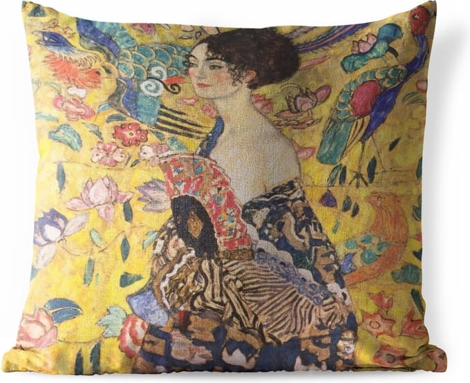Sierkussen Buiten - Judith II - schilderij van Gustav Klimt - 60x60 cm - Weerbestendig
