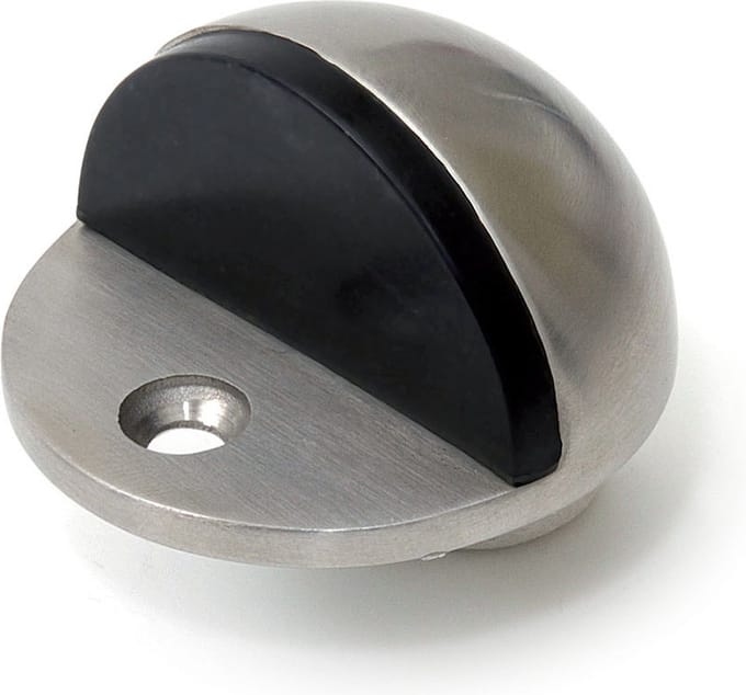 Dulimex Deurstopper - 45 mm - incl. schroeven - RVS - deurbuffer - zilver - inliggende vloermontage