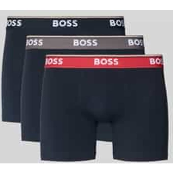 HUGO BOSS Power boxer briefs (3-pack) - heren boxers normale lengte - blauw met gekleurde tailleband