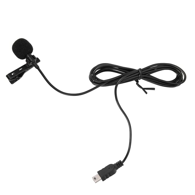 Mini USB Stereo Externe Microfoon Professionele Microfoon met Clip voor GoPro Hero 3 / 3+ / 4