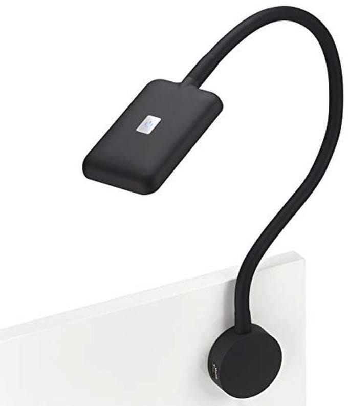 LED Bedlamp met Buigzame Arm, USB Aansluitingen en Touchsensor