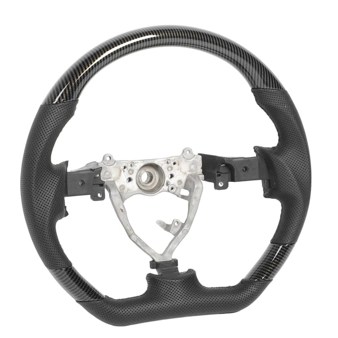 Hydro ?Volant Plongé Cuir Perforé Fond Plat Coutures Noires pour FJ Cruiser 2007 à 2017