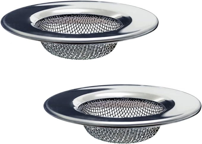 2x RVS Doucheputzeef Haarvanger voor Bad, Wastafel en Afvoer - 3,8 cm
